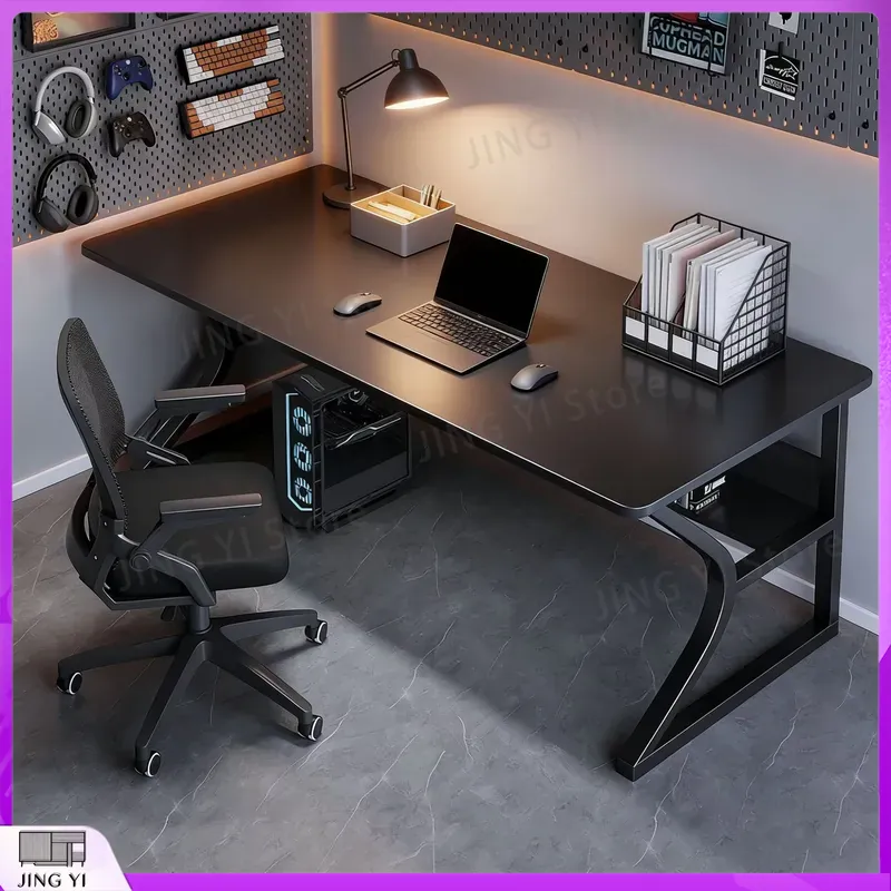 Pc Gaming Cafe - Black Gaming Desk for Esports PC