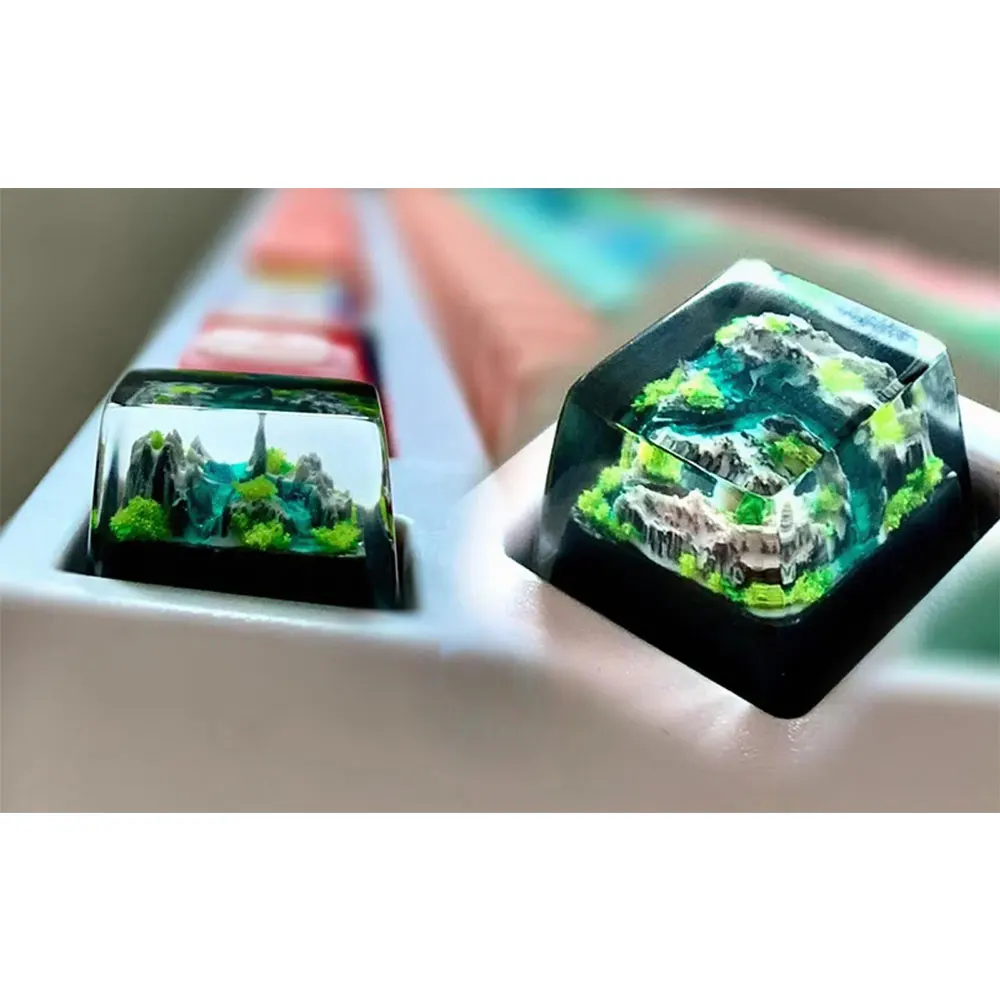 Pc Gaming Simulator - Mountain and Sea Keycaps Artisan Resin