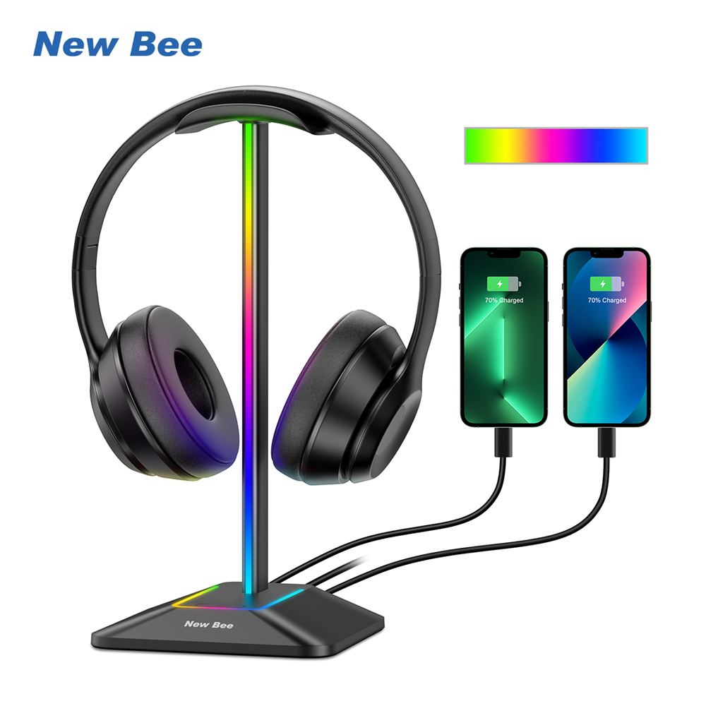 New Bee Z8 RGB Headphones Stan - Headset Stand recension och pris