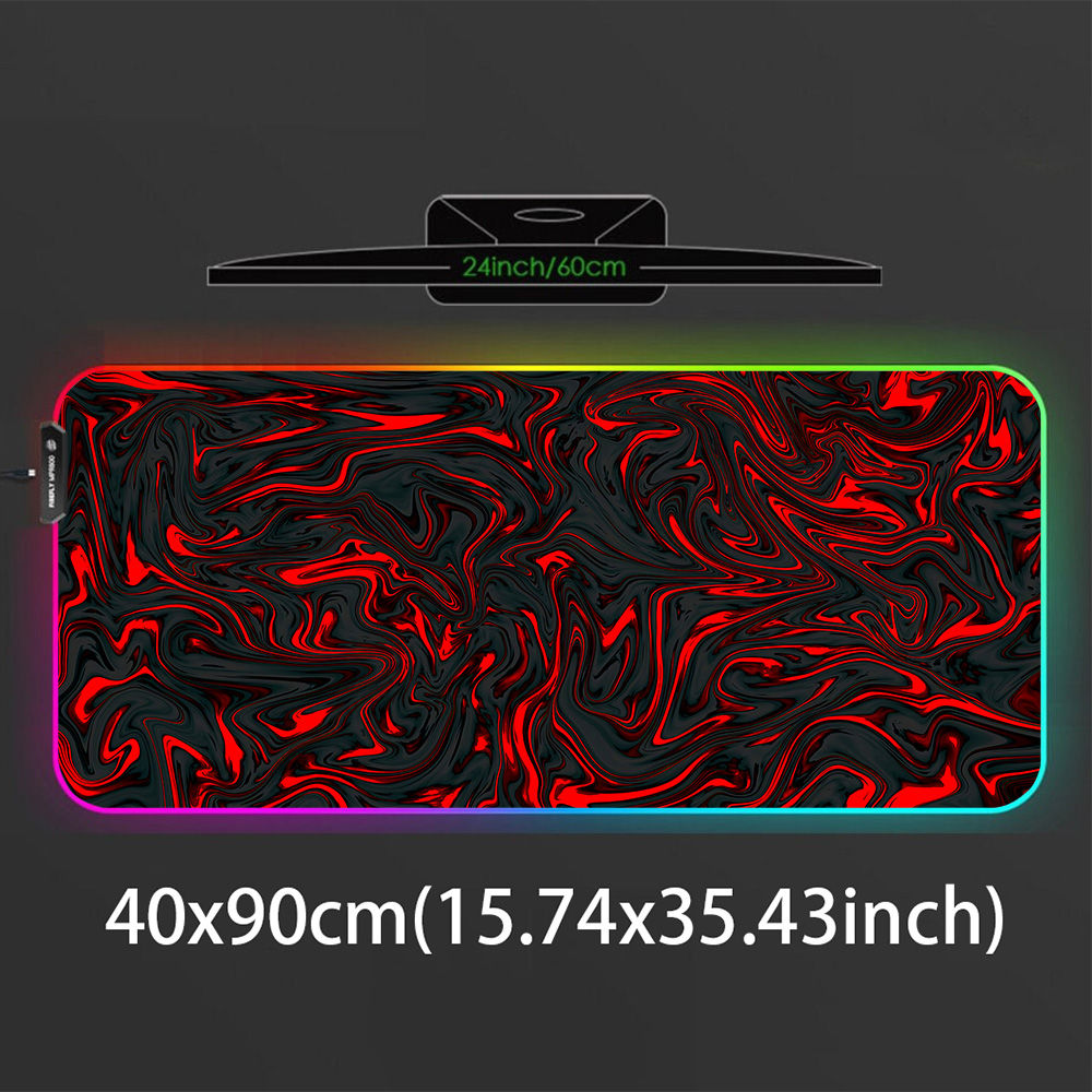 Mousepad RGB Mouse Pad Red and - Pc Gaming Liquid recension och pris