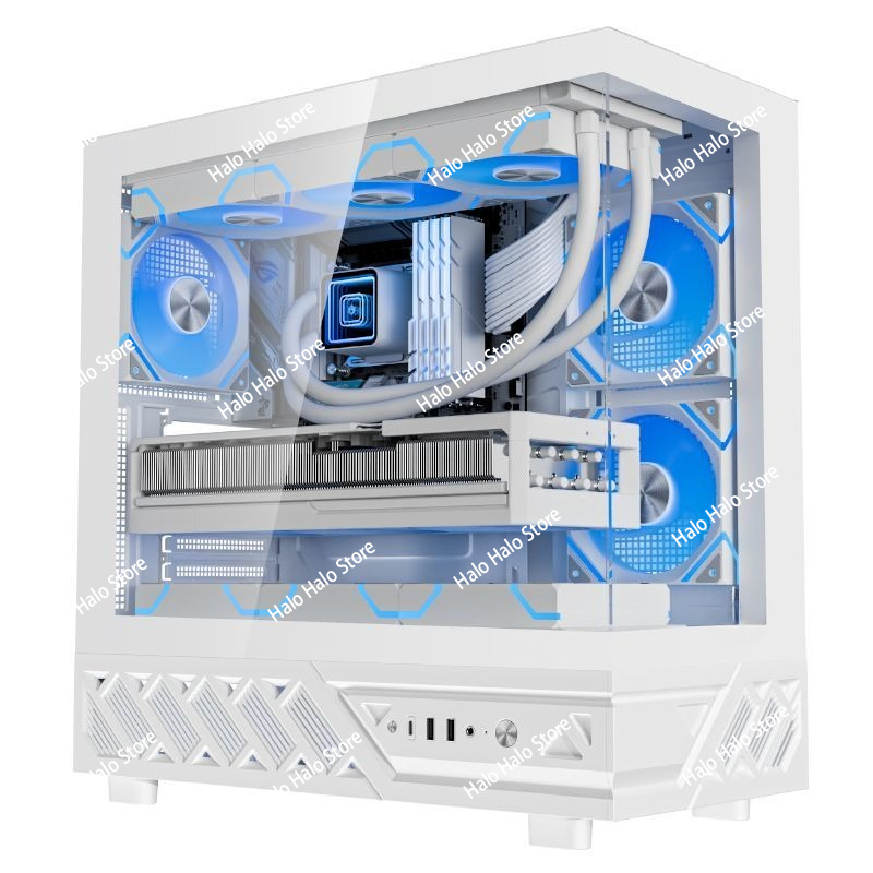 White Seaview ATX PC Case Temp - Pc Gaming Liquid recension och pris