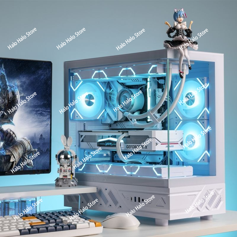 White Seaview ATX PC Case Temp - Pc Gaming Liquid recension och pris