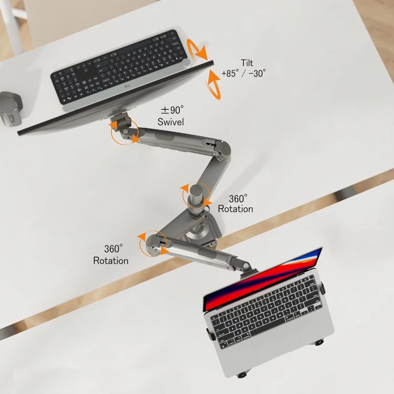 Dual Arm 2 in 1 Combo Laptop M - Dual Monitor Arm recension och pris