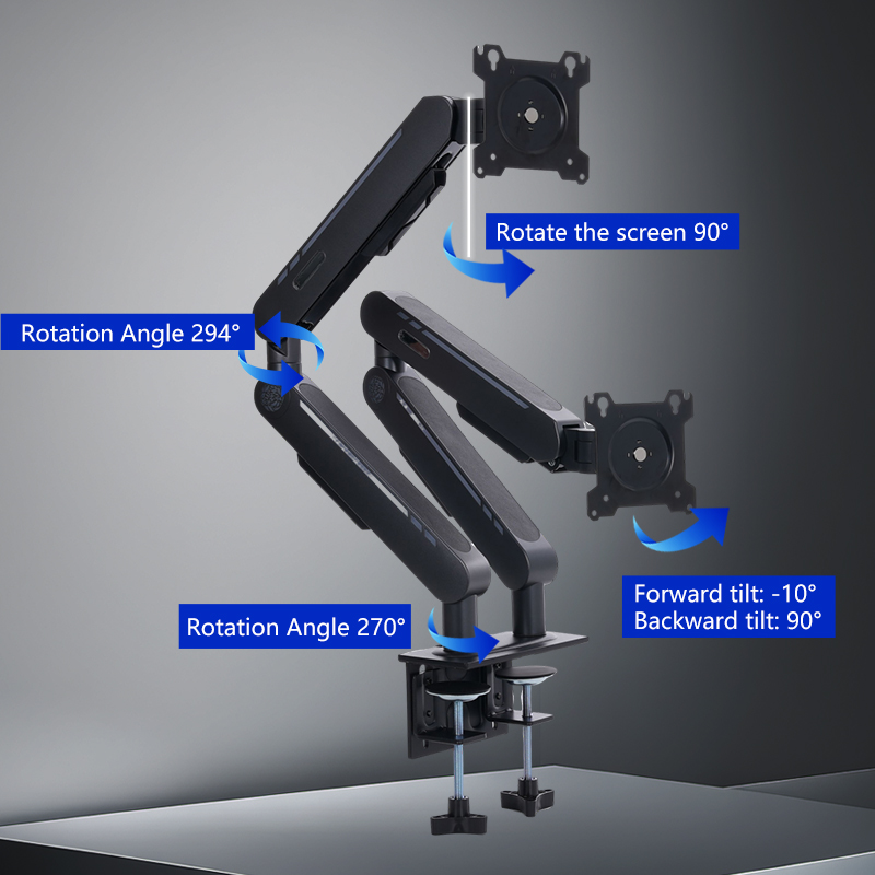 New Arrival Gas Spring Desk Mo - Dual Monitor Arm recension och pris