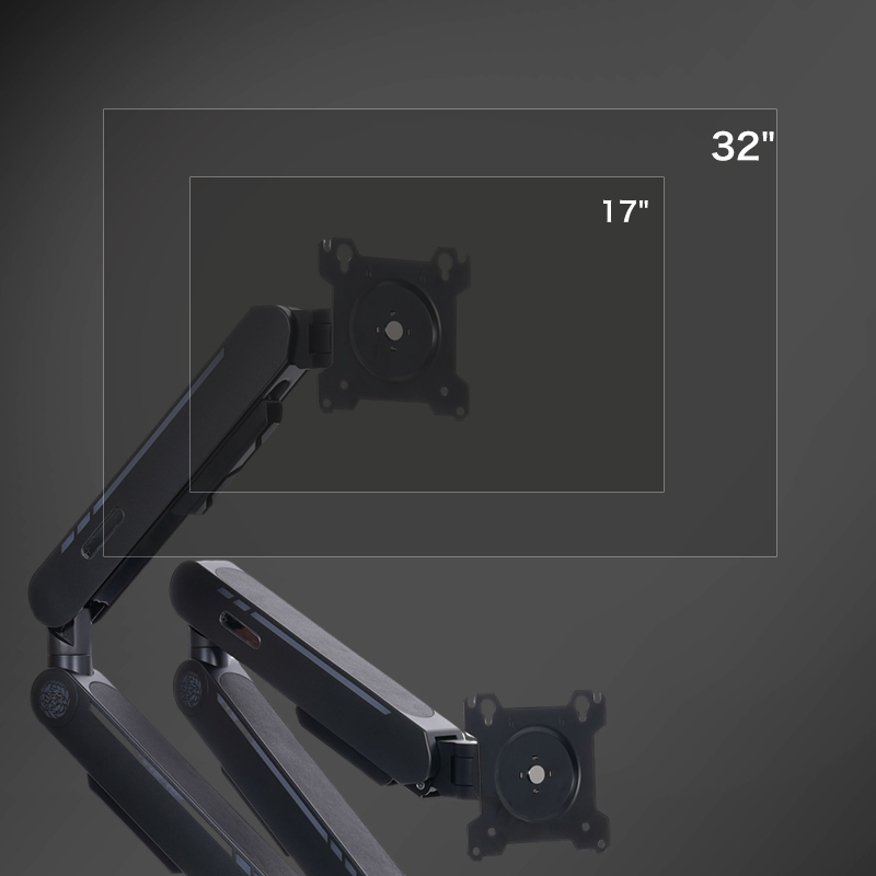 New Arrival Gas Spring Desk Mo - Dual Monitor Arm recension och pris