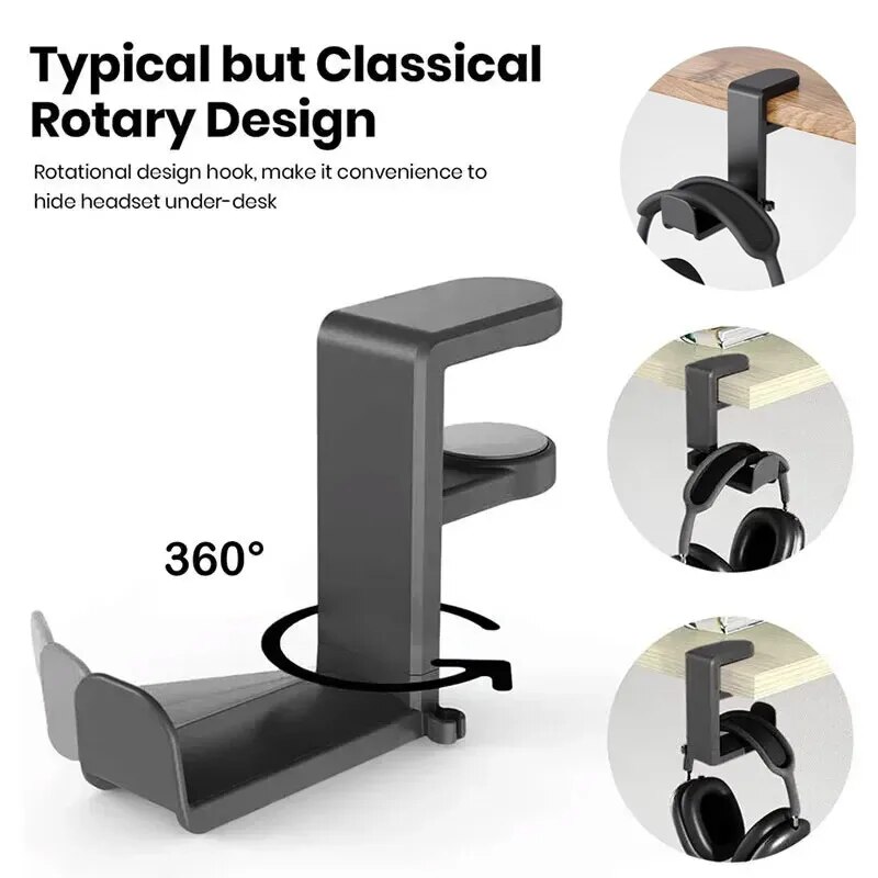 No Punch Table Clip Hook Earph - Headset Stand recension och pris