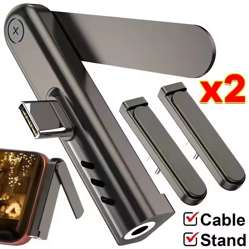 2/1PCS Portable USB C To 3.5mm - Headset Stand recension och pris