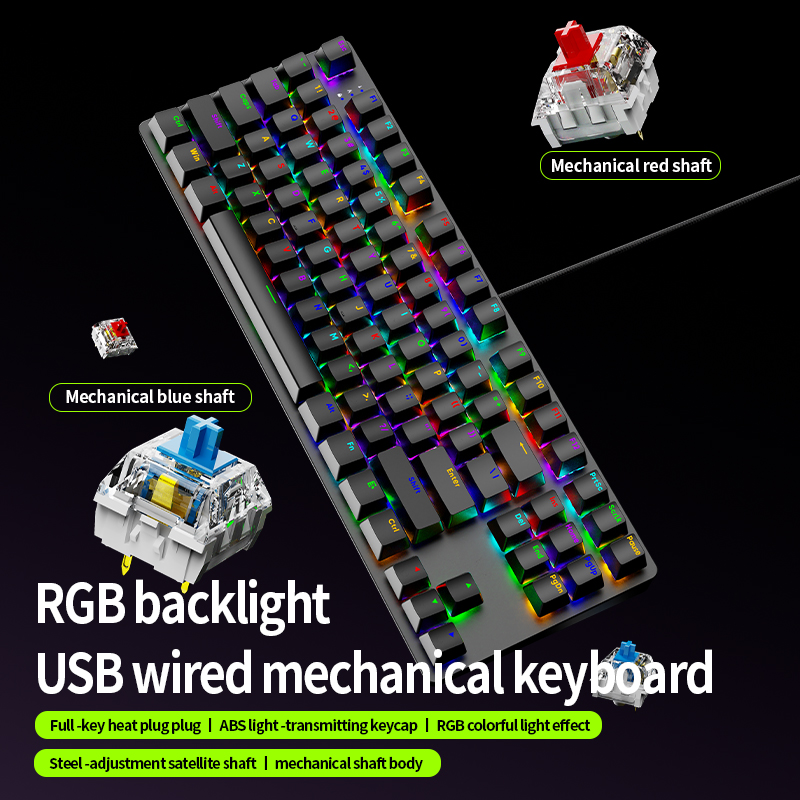 AK87 Hot Swappable Mechanical  - Anti-Ghosting Keyboard recension och pris