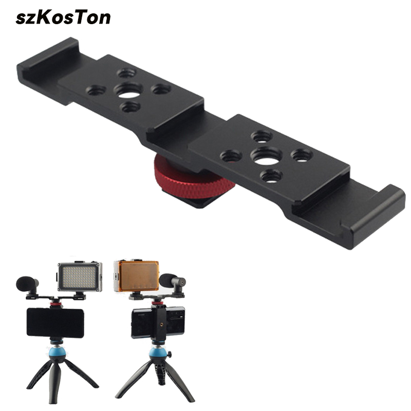 Aluminum Cold Shoe Mount Brack - Dual Monitor Arm recension och pris