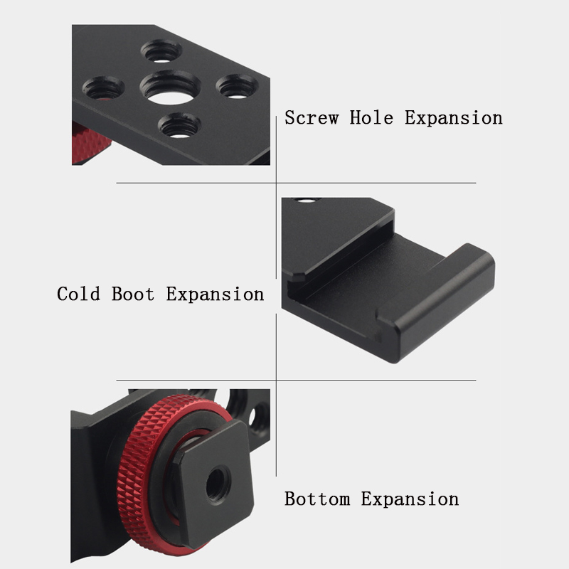 Aluminum Cold Shoe Mount Brack - Dual Monitor Arm recension och pris