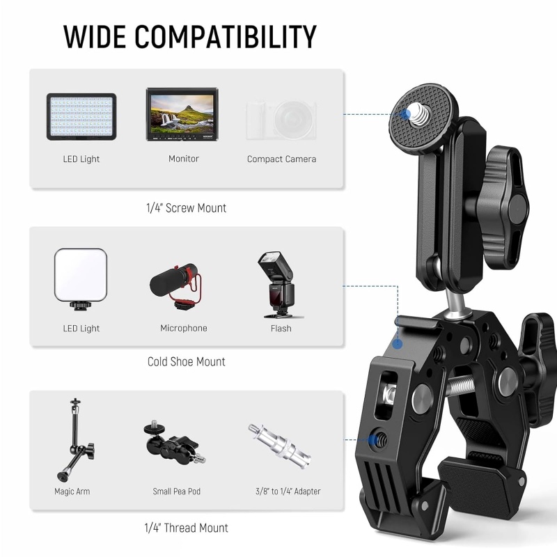 Universal Aluminum Super Clamp - Dual Monitor Arm recension och pris