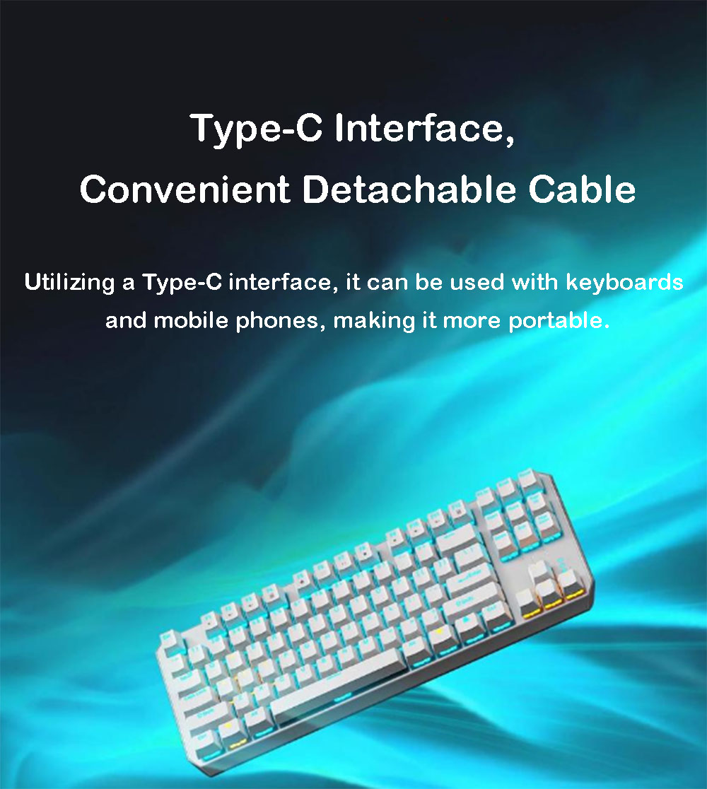 87-Key Mechanical Gaming Keybo - Anti-Ghosting Keyboard recension och pris
