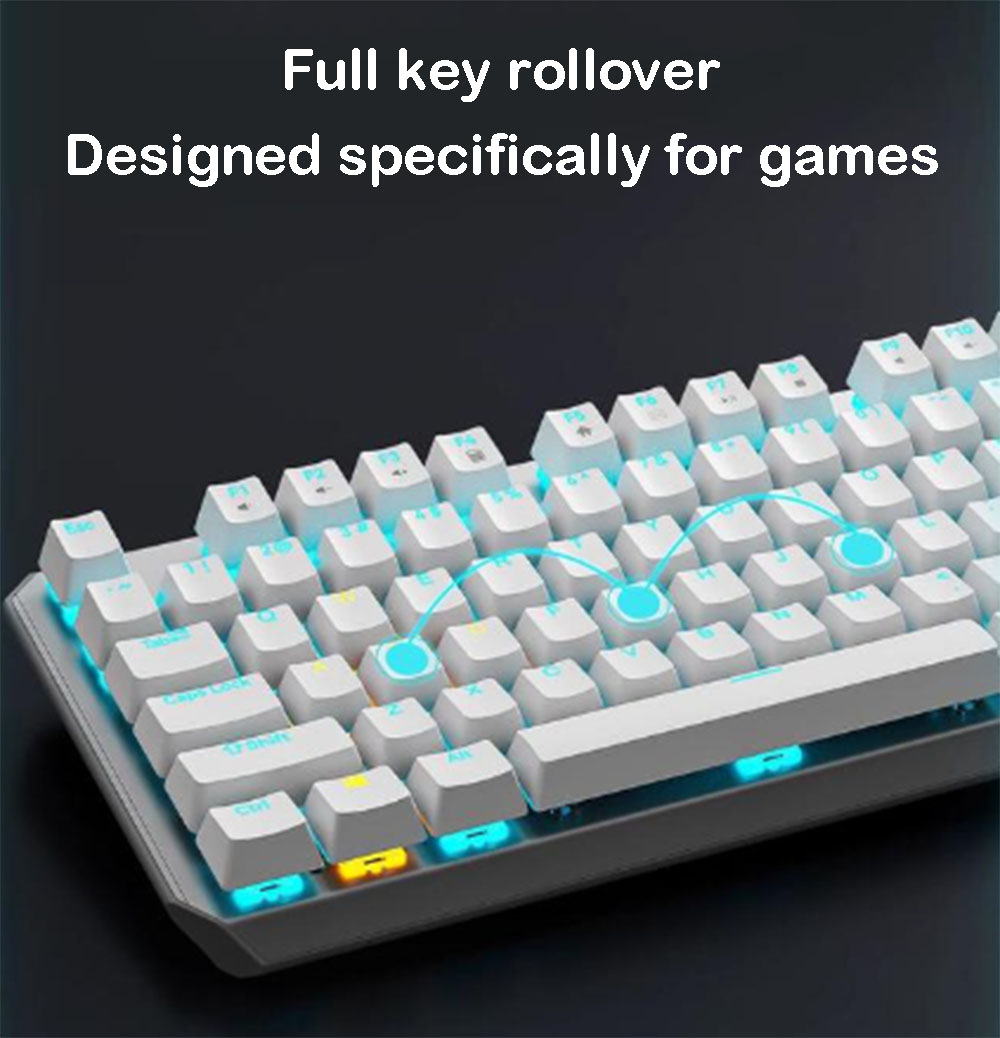 87-Key Mechanical Gaming Keybo - Anti-Ghosting Keyboard recension och pris