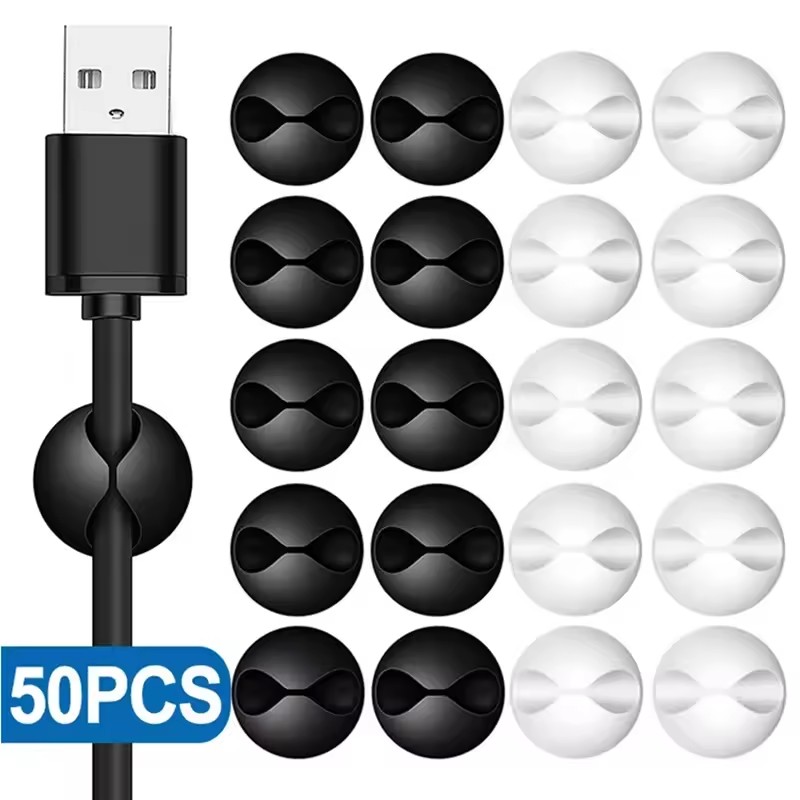 5/50Pcs Desktop Wall Cable Cli - Headset Stand recension och pris