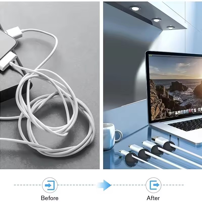 5/50Pcs Desktop Wall Cable Cli - Headset Stand recension och pris