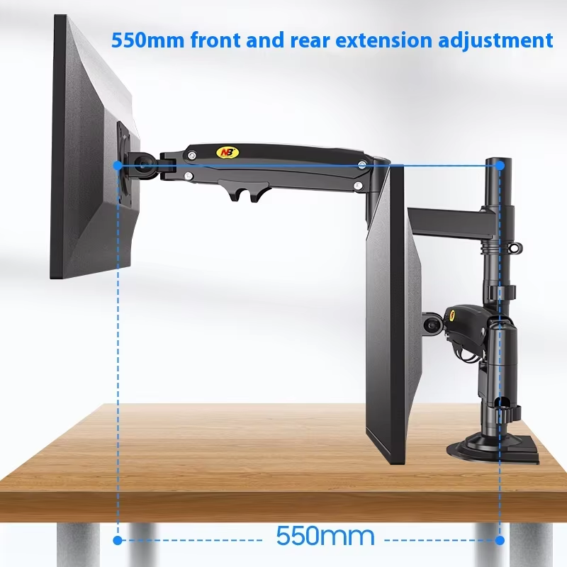 Aluminum Alloy Black Dual Colu - Dual Monitor Arm recension och pris