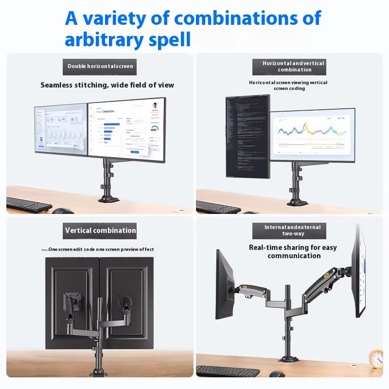 Aluminum Alloy Black Dual Colu - Dual Monitor Arm recension och pris