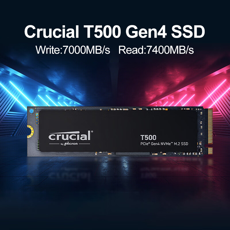 Crucial T500 1TB Gen4 NVMe M.2 - Pc Gaming Website recension och pris