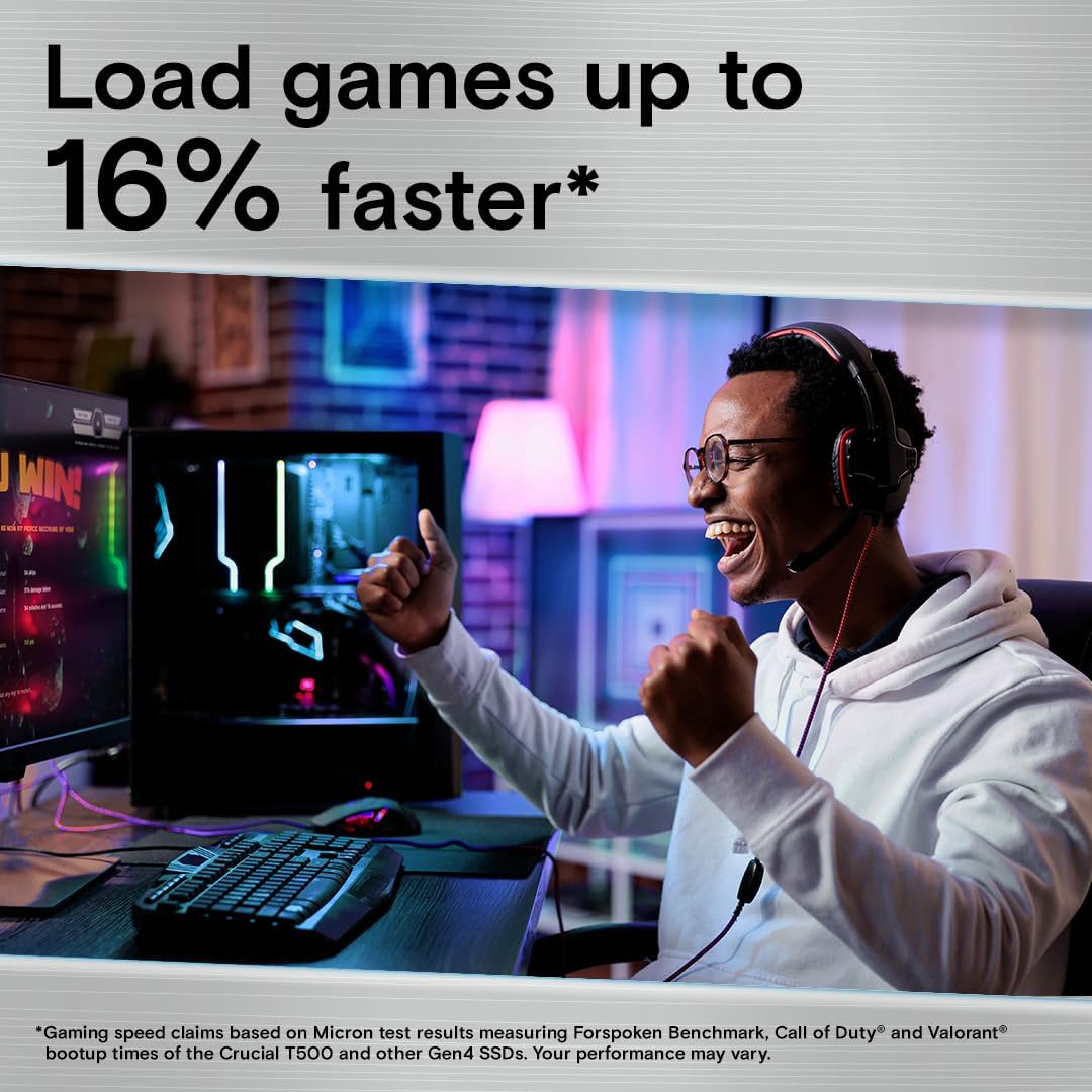 Crucial T500 1TB Gen4 NVMe M.2 - Pc Gaming Website recension och pris