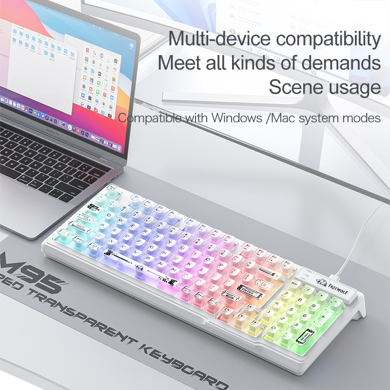 Wired RGB Transparent Keyboard - Anti-Ghosting Keyboard recension och pris